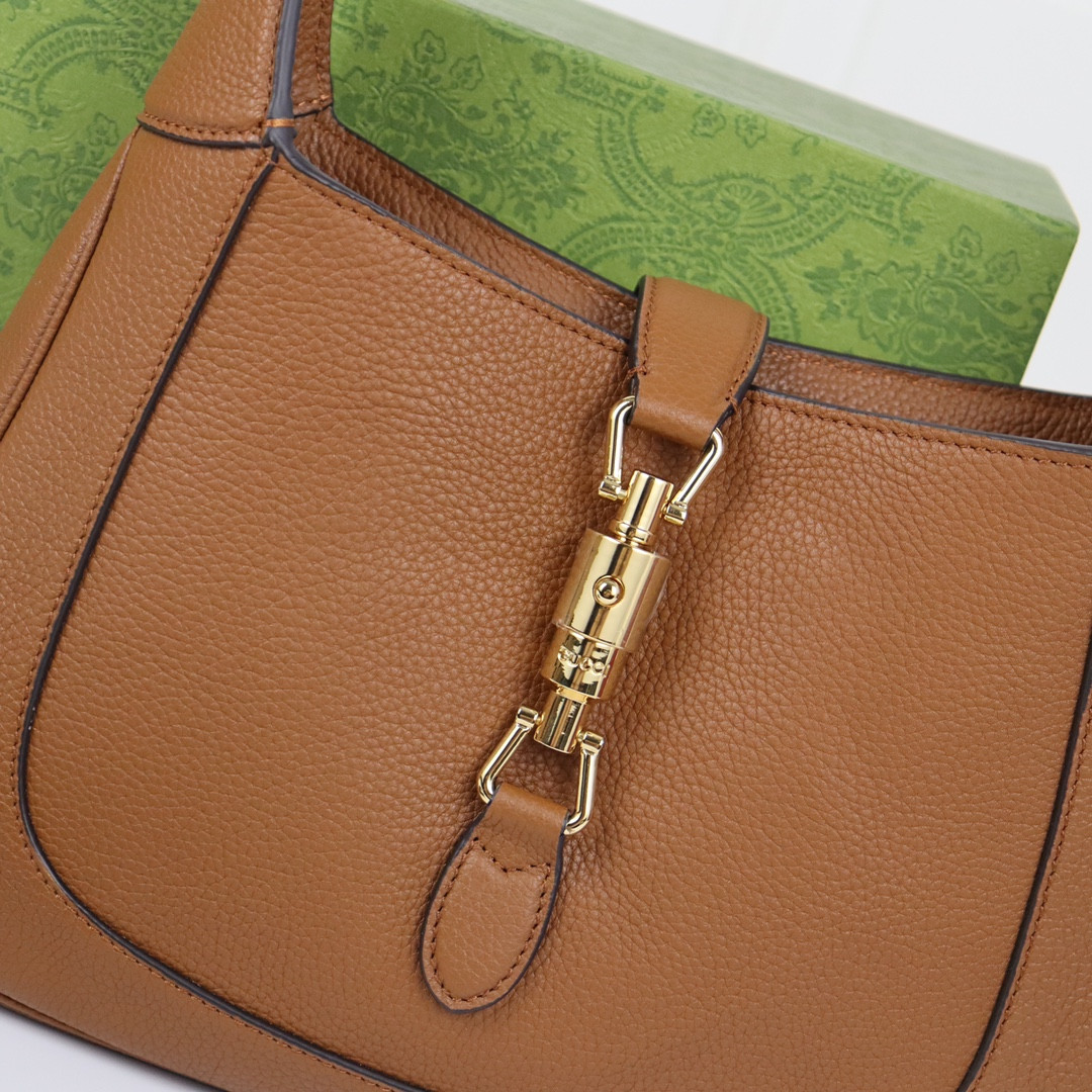 GUCCI JACKIE SMALL SHOULDER BAG Brown 10.8"W x 7.5"H x 1.6"D - Image 3