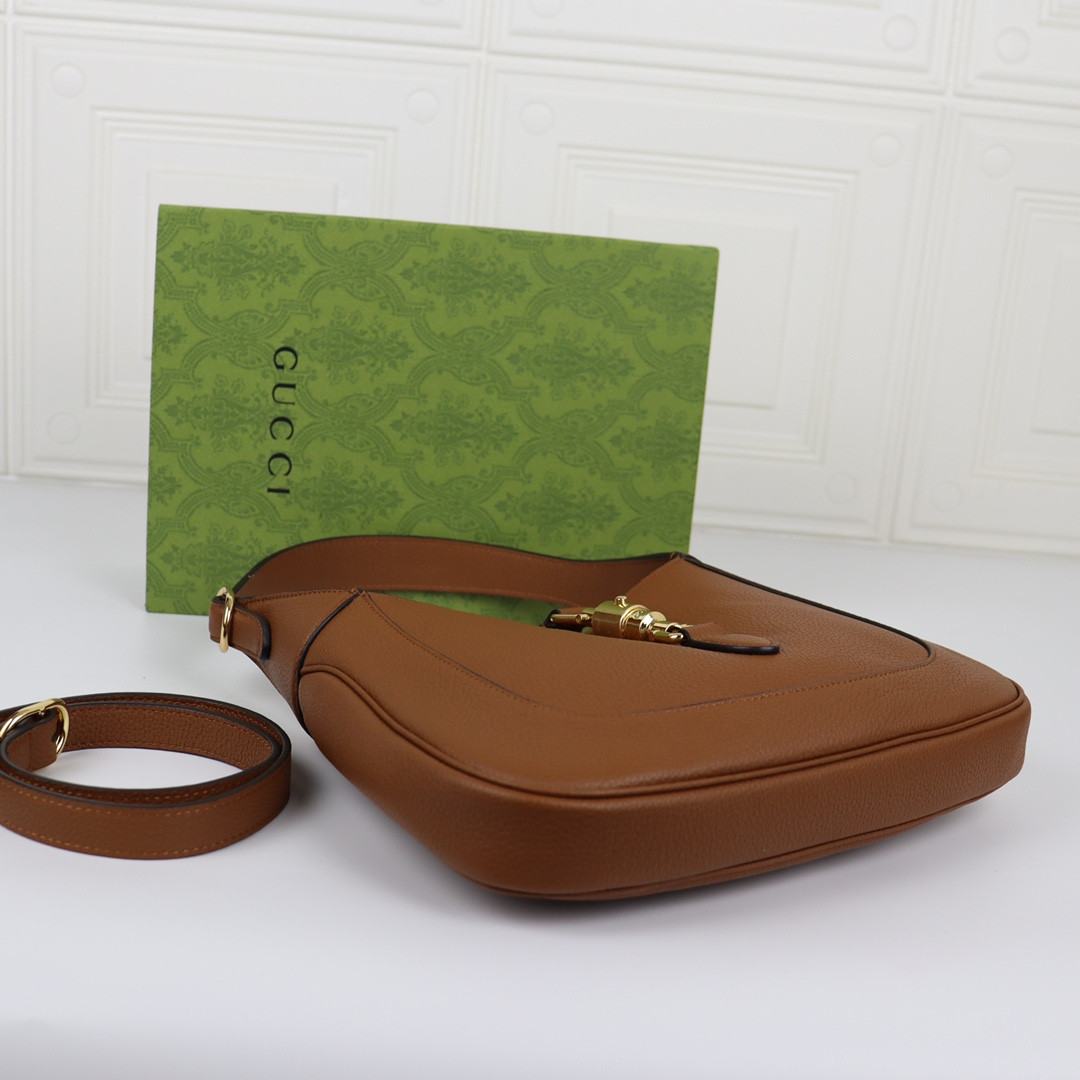 GUCCI JACKIE SMALL SHOULDER BAG Brown 10.8"W x 7.5"H x 1.6"D - Image 5