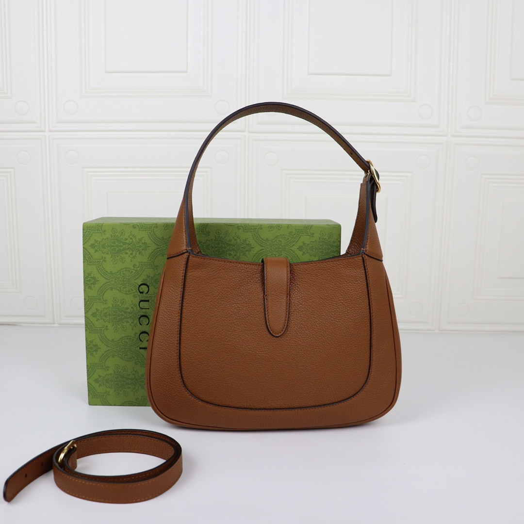 GUCCI JACKIE SMALL SHOULDER BAG Brown 10.8"W x 7.5"H x 1.6"D - Image 6