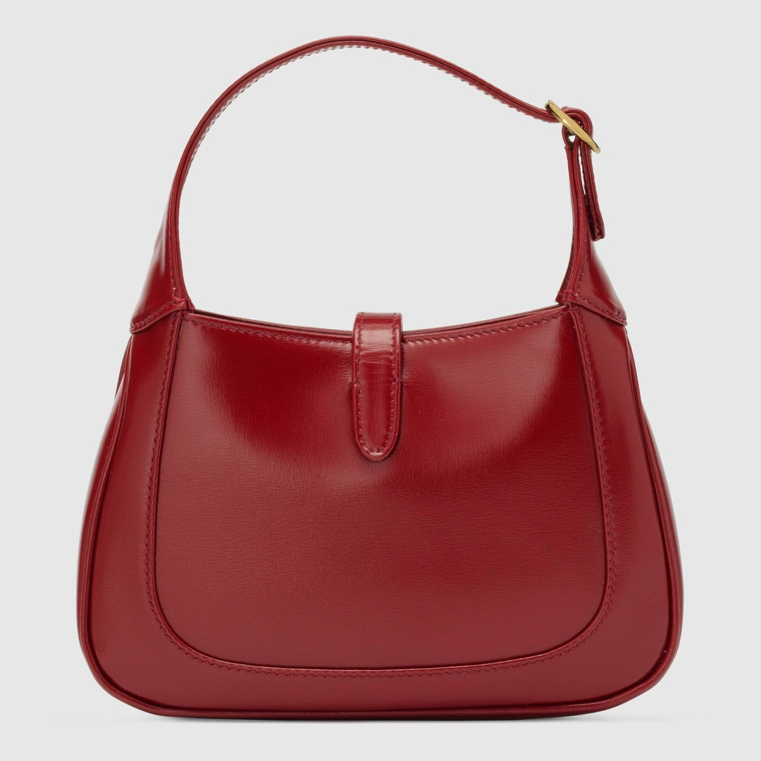 GUCCI JACKIE 1961 MINI SHOULDER BAG RED 7.5"W x 5.1"H x 1.2"D - Image 3