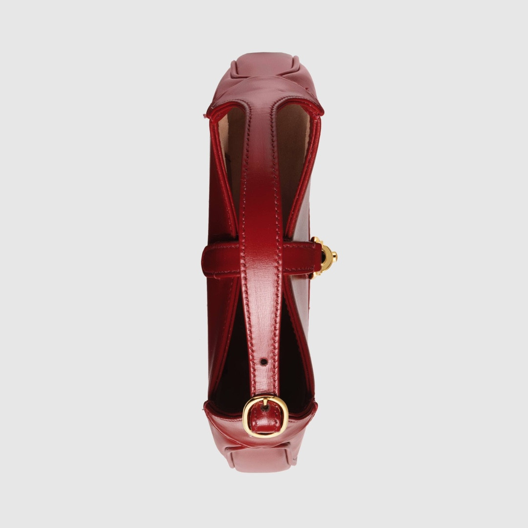 GUCCI JACKIE 1961 MINI SHOULDER BAG RED 7.5"W x 5.1"H x 1.2"D - Image 4
