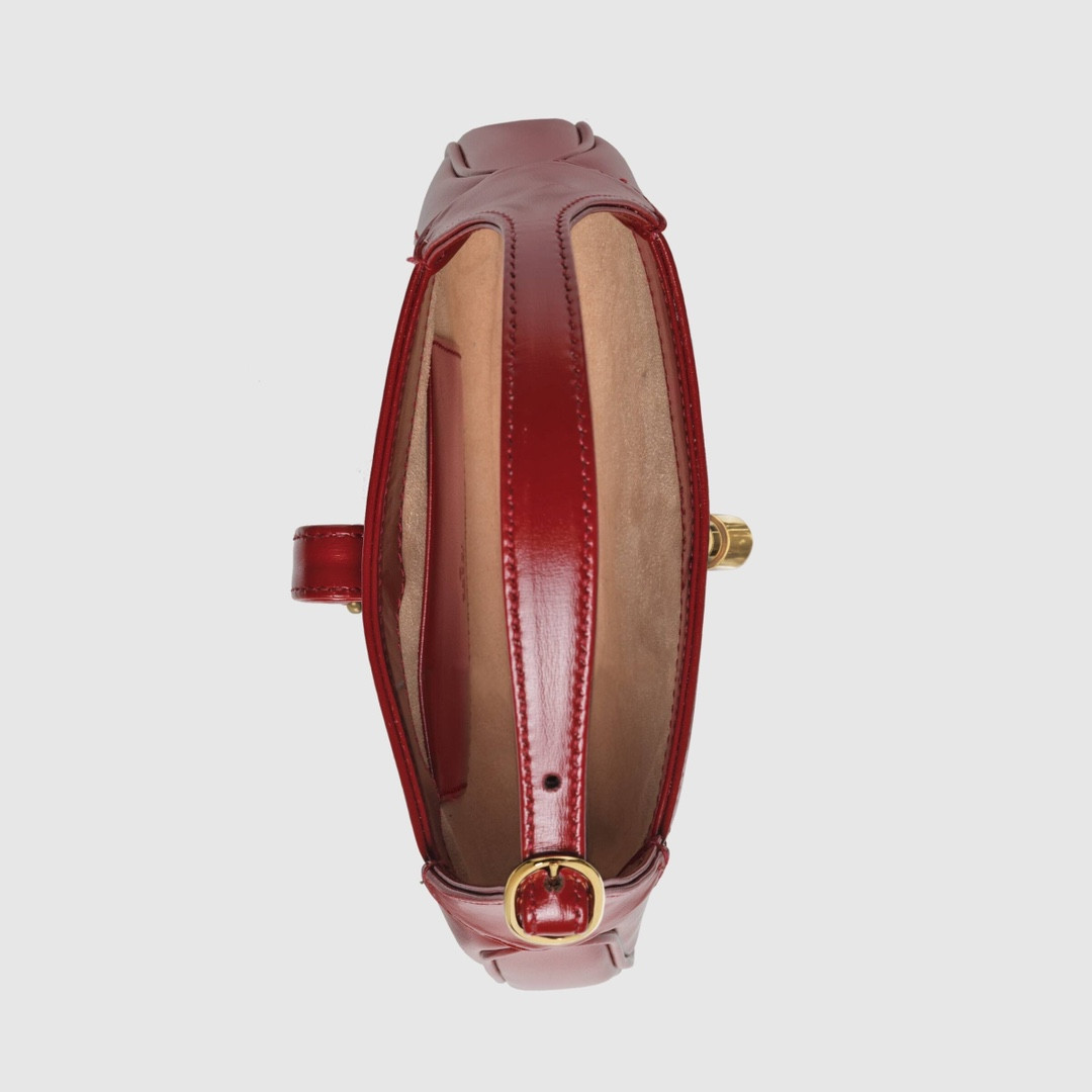 GUCCI JACKIE 1961 MINI SHOULDER BAG RED 7.5"W x 5.1"H x 1.2"D - Image 5