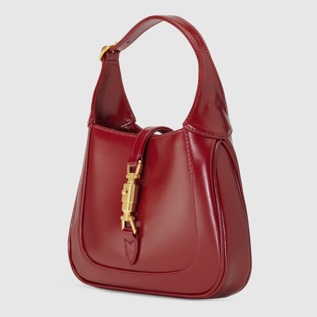GUCCI JACKIE 1961 MINI SHOULDER BAG RED 7.5"W x 5.1"H x 1.2"D - Image 7