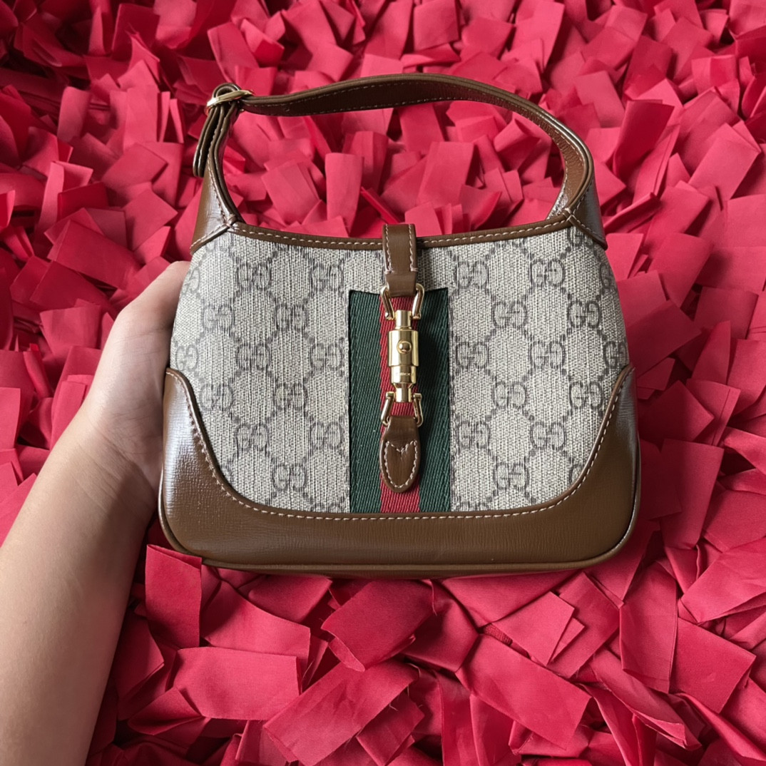 GUCCI JACKIE 1961 MINI SHOULDER BAG 7.5"W x 5.1"H x 1.2"D