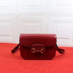Alternative view of GUCCI HORSEBIT 1955 SHOULDER BAG RED 9.8"W x 7"H x 3.1"D