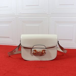 Alternative view of GUCCI HORSEBIT 1955 SHOULDER BAG WHITE 9.8"W x 7"H x 3.1"D
