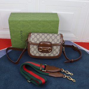 Alternative view of GUCCI HORSEBIT 1955 MINI BAG Beige and ebony 8.1"W x 5.7"H x 2"D