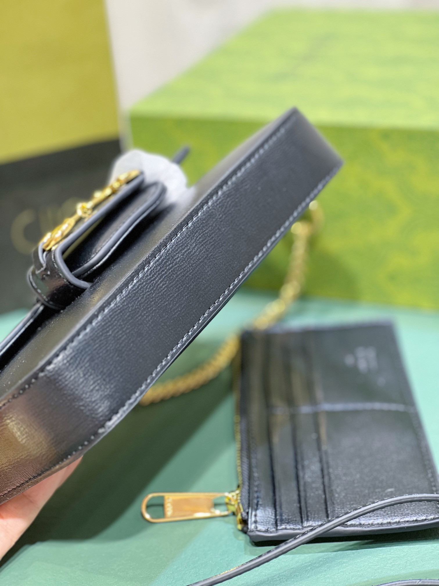 GUCCI HORSEBIT 1955 MINI BAG BLACK 8.5"W x 4.9"H x 1.2"D - Image 5