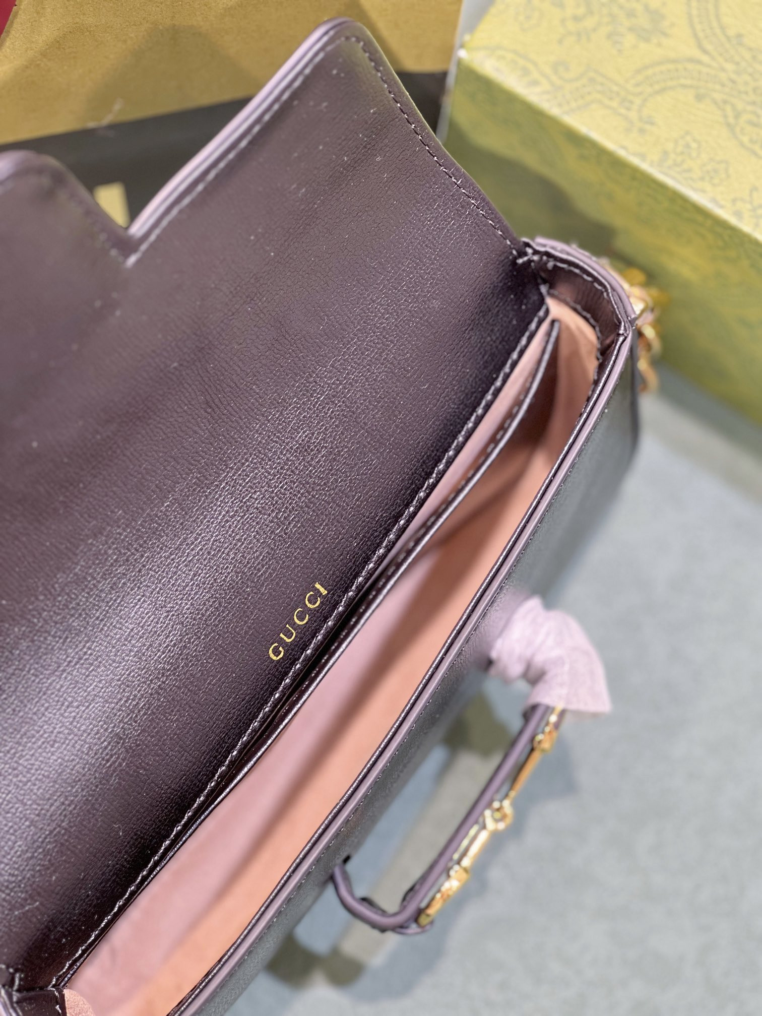 GUCCI HORSEBIT 1955 MINI BAG BLACK 8.5"W x 4.9"H x 1.2"D - Image 9