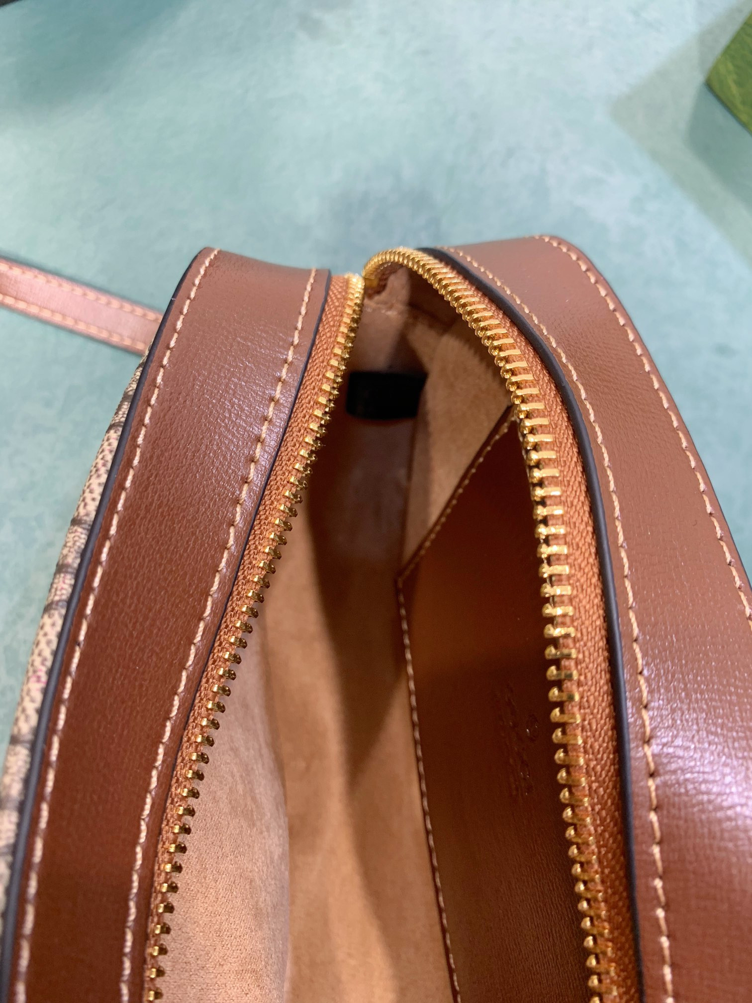 GUCCI HORSEBIT 1955 SMALL SHOULDER BAG Beige and ebony 7.9"W x 5.1"H x 2.4"D - Image 10
