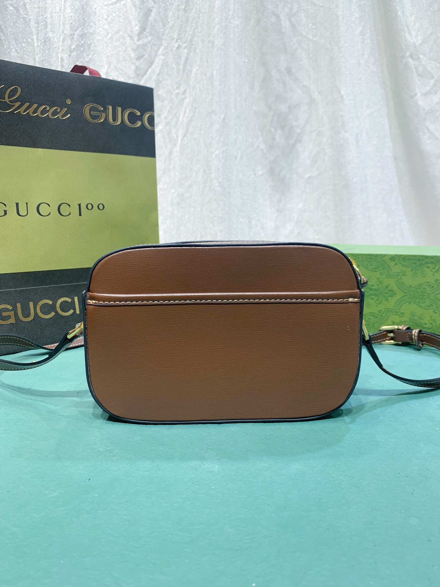 GUCCI HORSEBIT 1955 SMALL SHOULDER BAG BROWN 7.9"W x 5.1"H x 2.4"D - Image 3