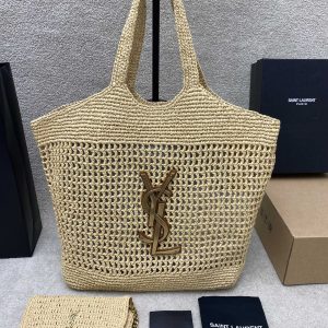 YSL ICARE IN RAFFIA Color Natural