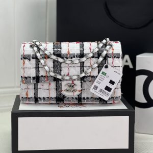 Alternative view of CHANEL CLASSIC 11.12 HANDBAG Tweed & Silver-Tone Metal 6 ¡Á 9.9 ¡Á 2.5 in