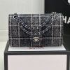CHANEL CLASSIC 11.12 HANDBAG Tweed & Silver-Tone Metal 6 ¡Á 9.9 ¡Á 2.5 in