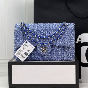 Alternative view of CHANEL CLASSIC 11.12 HANDBAG Tweed & Silver-Tone Metal 6 ¡Á 9.9 ¡Á 2.5 in
