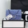 CHANEL MINI CLASSIC 11.12 HANDBAG Tweed & Silver-Tone Metal 4.7 ¡Á 7.8 ¡Á 2.3 in