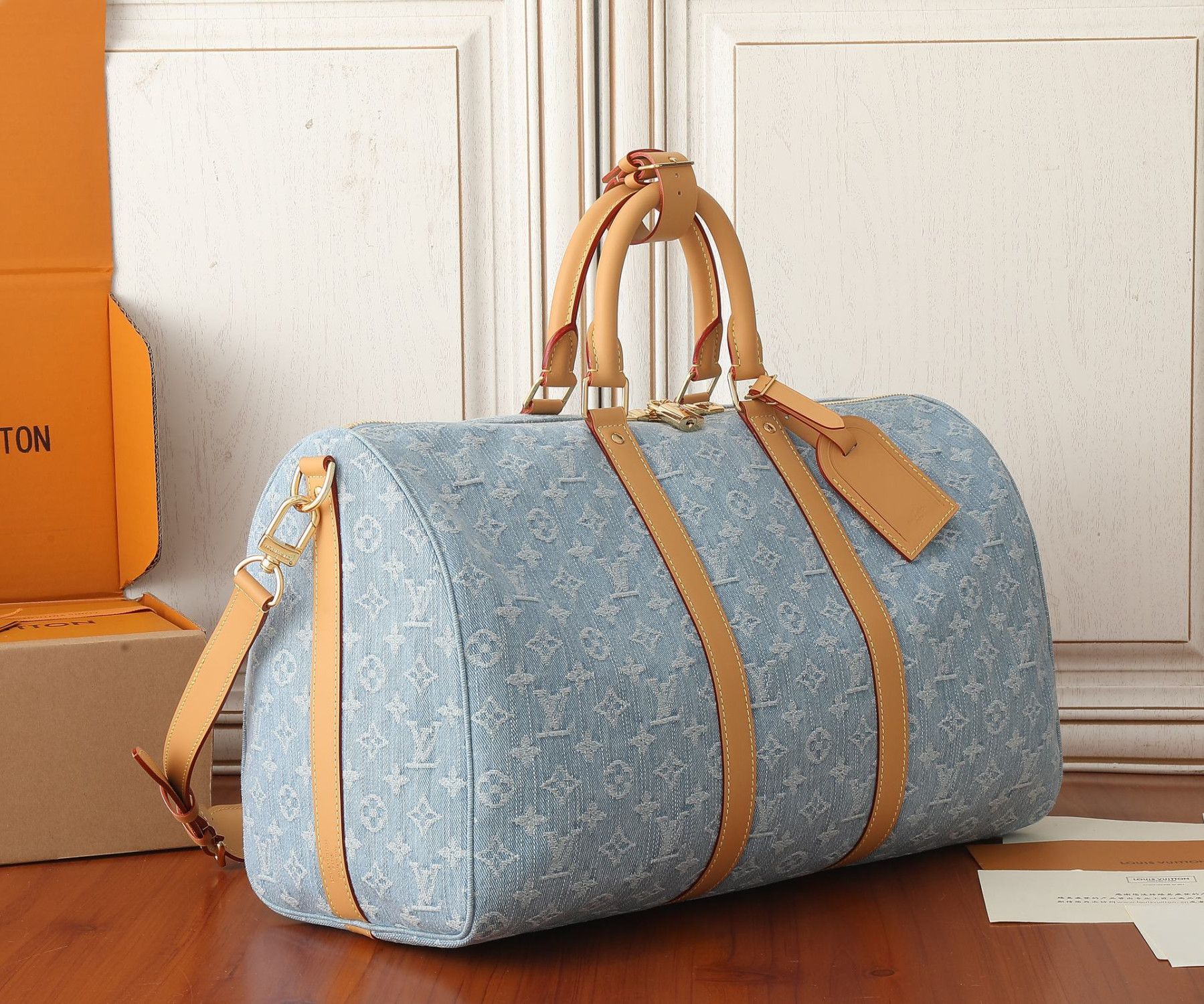 LV Keepall Bandouli¨¨re 45 M25334 17.7 x 10.6 x 7.9 inches - Image 4