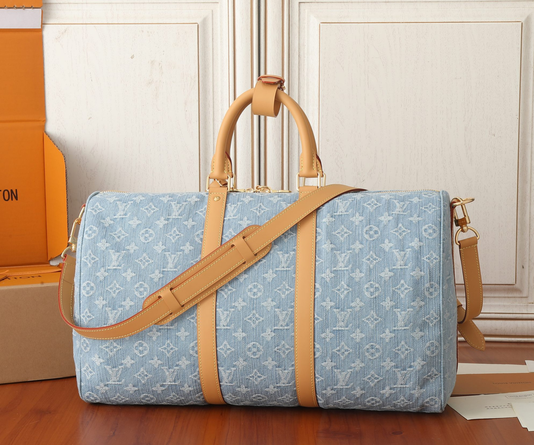 LV Keepall Bandouli¨¨re 45 M25334 17.7 x 10.6 x 7.9 inches - Image 3