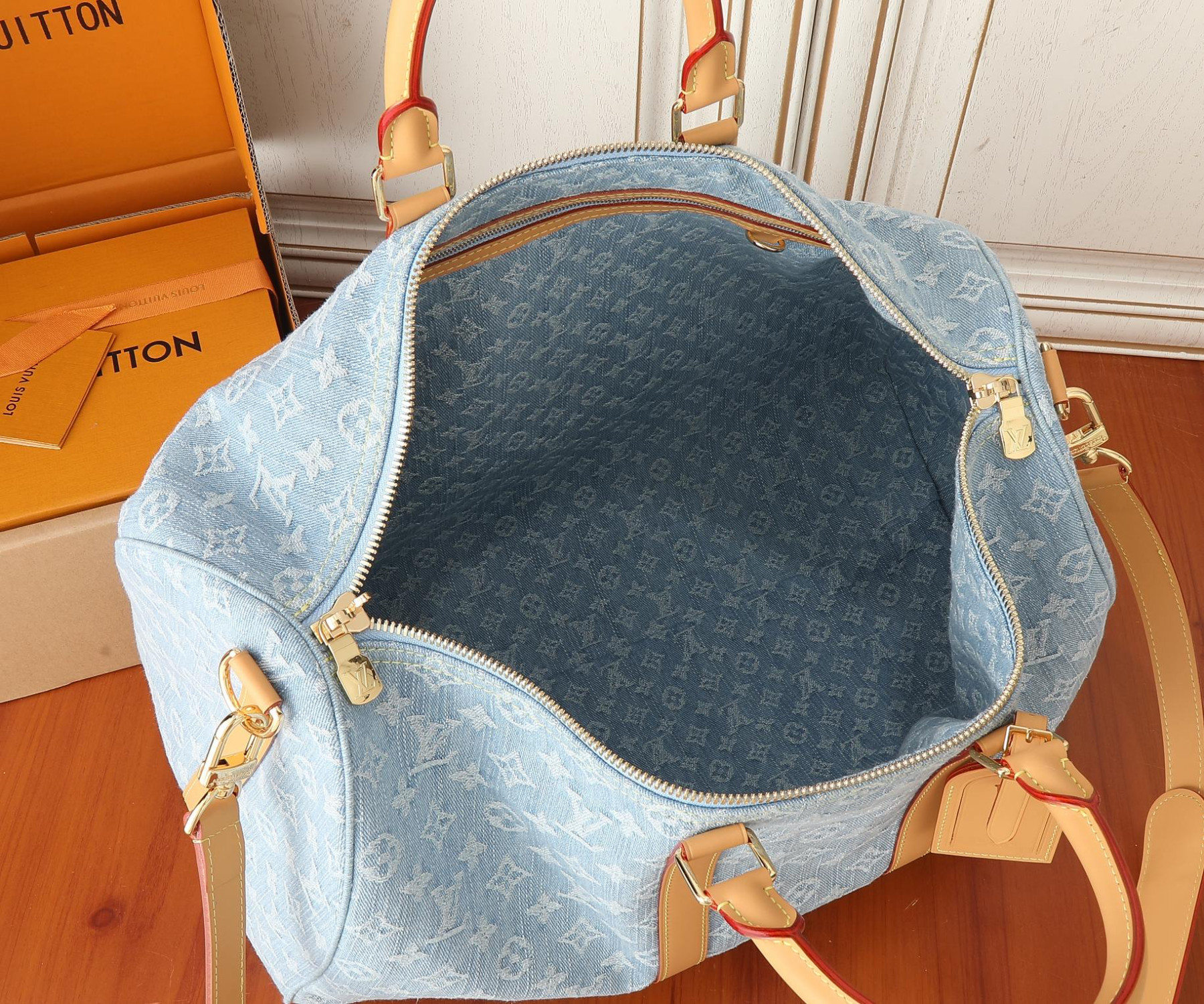 LV Keepall Bandouli¨¨re 45 M25334 17.7 x 10.6 x 7.9 inches - Image 5