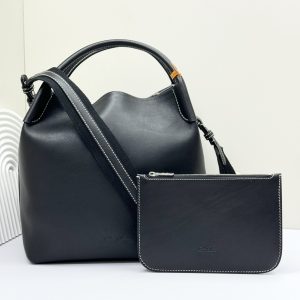 Alternative view of Loro Piana Large Bale Bag Smooth Calfskin 24 x 20 x 27 cm