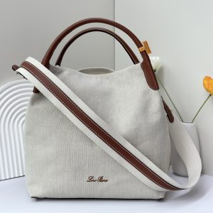 Alternative view of Loro Piana Large Bale Bag Cotton, Linen 24 x 20 x 27 cm