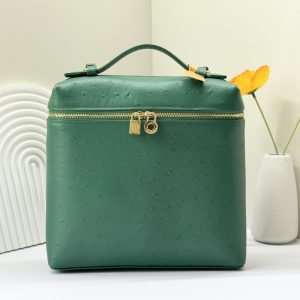 Alternative view of Loro Piana Extra Pocket backpack L23.5 Ostrich-grained Leather 23 x 21 x 8 cm