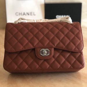 Chanel Classic Flap Jumbo 30cm CF Silver Hardware 7.6 × 11.7 × 3.9 in
