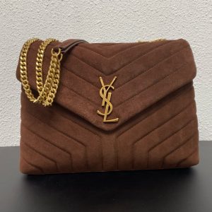 Alternative view of YSL LOULOU QUILTED SUEDE 32x22x9cm