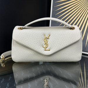YSL Calypso small in plunged lambskin 26x14x7cm
