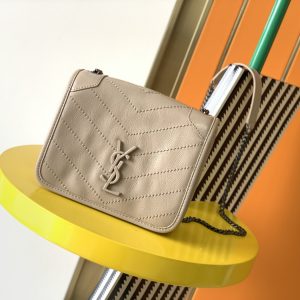 Alternative view of YSL NIKI CHAIN WALLET IN SHINY LEATHER WHITE 19 x 15 x 6 CM