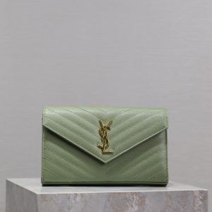 Alternative view of YSL Cassandra Monogram Classic Chain Wallet in Grained Poudre Leather 22.5 x 14 x 4cm