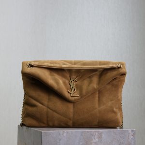 YSL Loulou  Puffer (Suede)  35x23x13.5cm