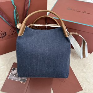 Alternative view of Loro Piana Large Bale Cotton bag 24x20x27cm