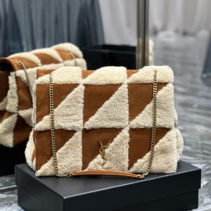 Alternative view of YSL Jamie Large in Suede and Shearling 38¡Á26¡Á12cm