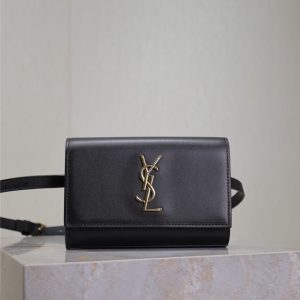 YSL kate belt bag in grain de poudre-embossed leather 18x12x4.5cm