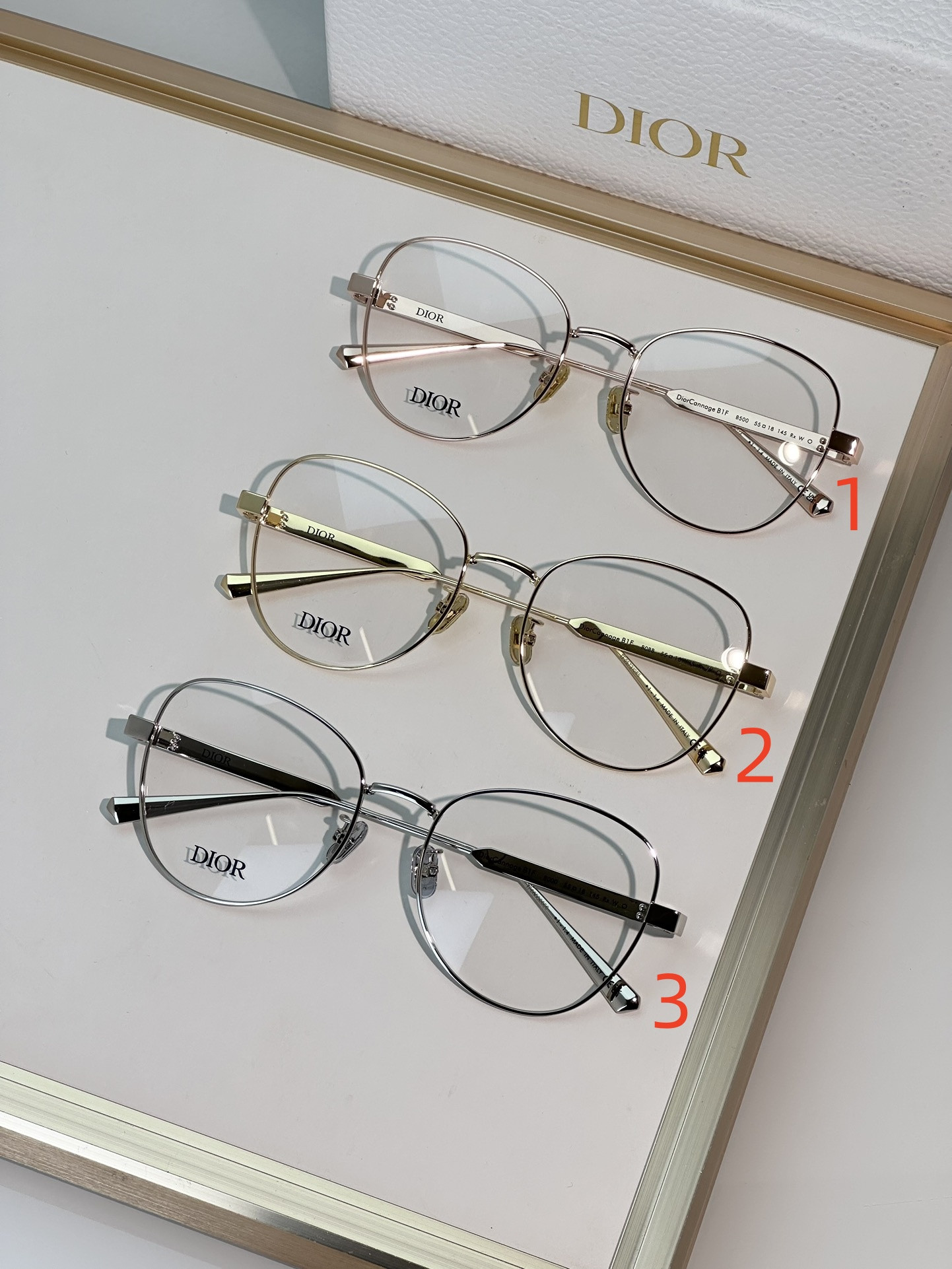 Dior Glasses Cannage B1F 54-19-140 - Image 2