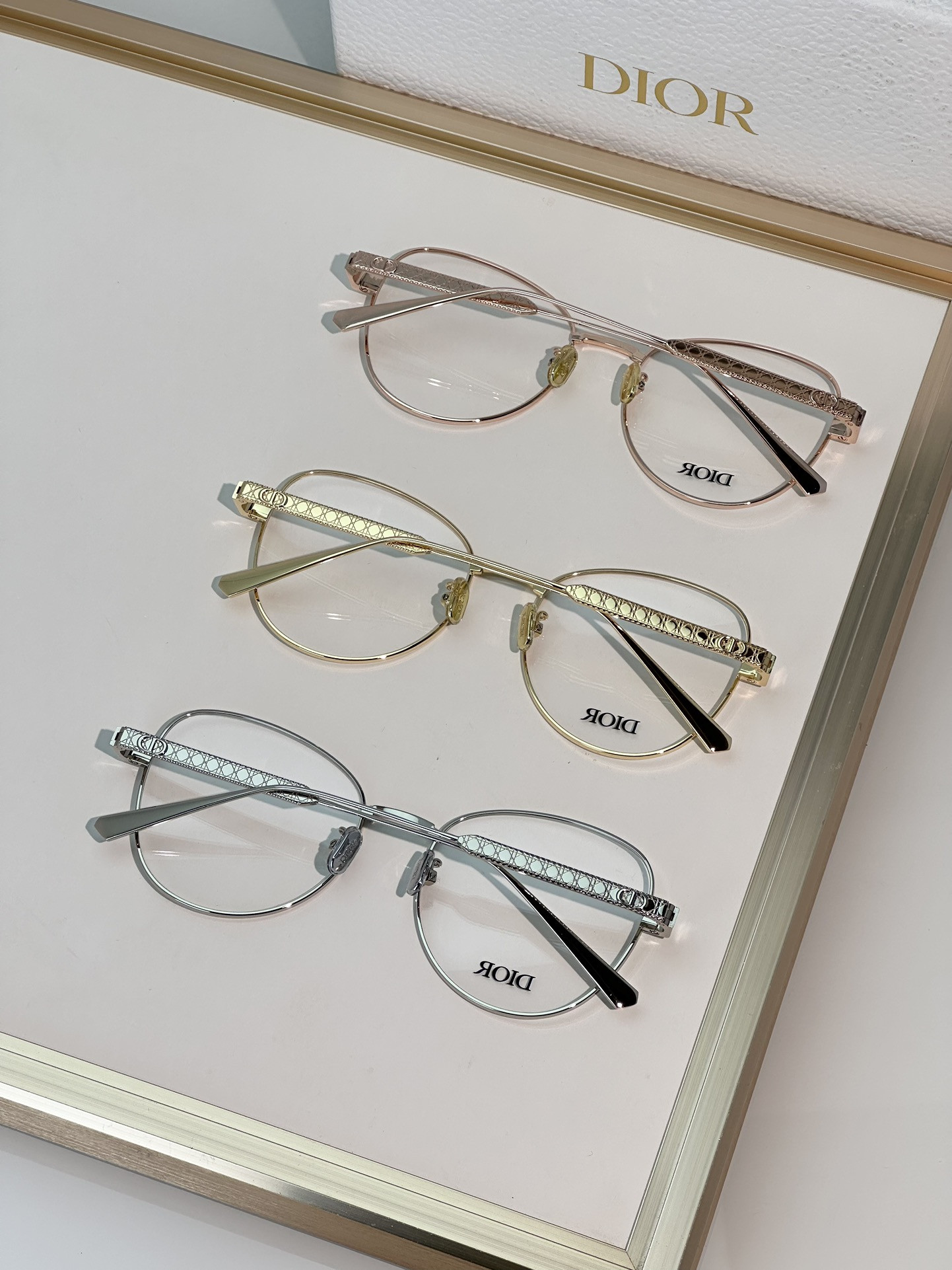 Dior Glasses Cannage B1F 54-19-140 - Image 3