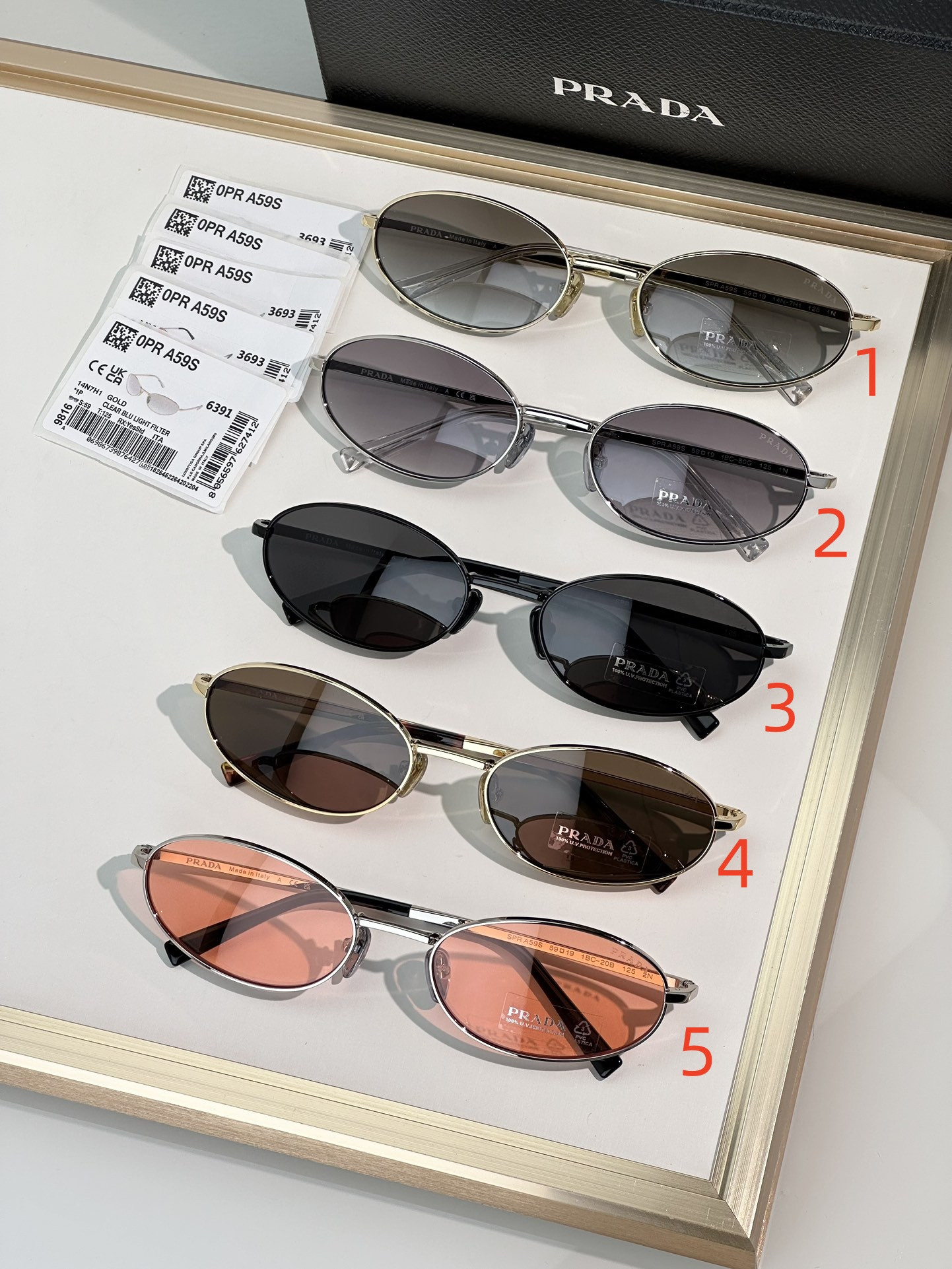 Prada Glasses SPRA59S 59-19-125 - Image 2
