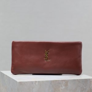 Alternative view of YSL calypso long pouch in lambskin 30 x 15 x 3.5 cm