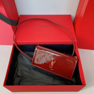 Alternative view of YSL Monogram phone holder with strap (patent leather) 18 x 11 x 2.5 CM