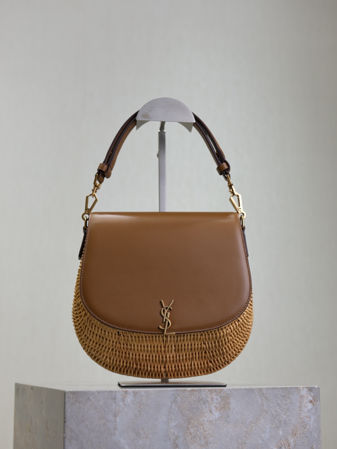 YSL Mini VOLTAIRE top handle bag in osier 20x22x7.5cm - Image 2