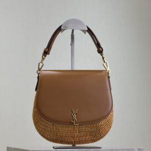 YSL Mini VOLTAIRE top handle bag in osier 20x22x7.5cm