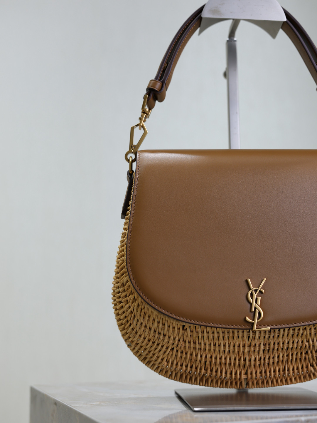 YSL Mini VOLTAIRE top handle bag in osier 20x22x7.5cm - Image 6
