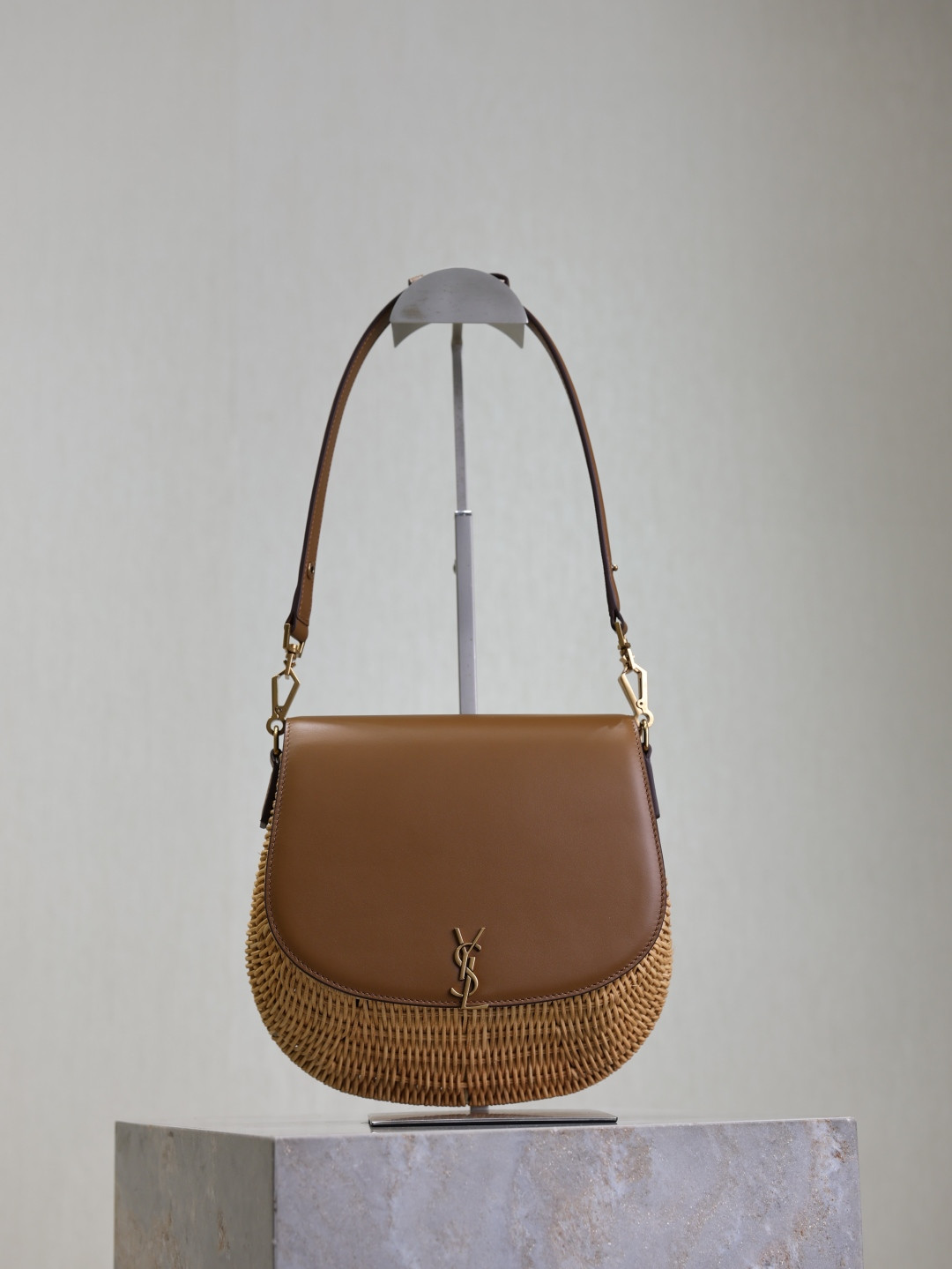 YSL Mini VOLTAIRE top handle bag in osier 20x22x7.5cm - Image 18