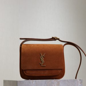 YSL NIKI satchel in suede 21.5x16x9cm