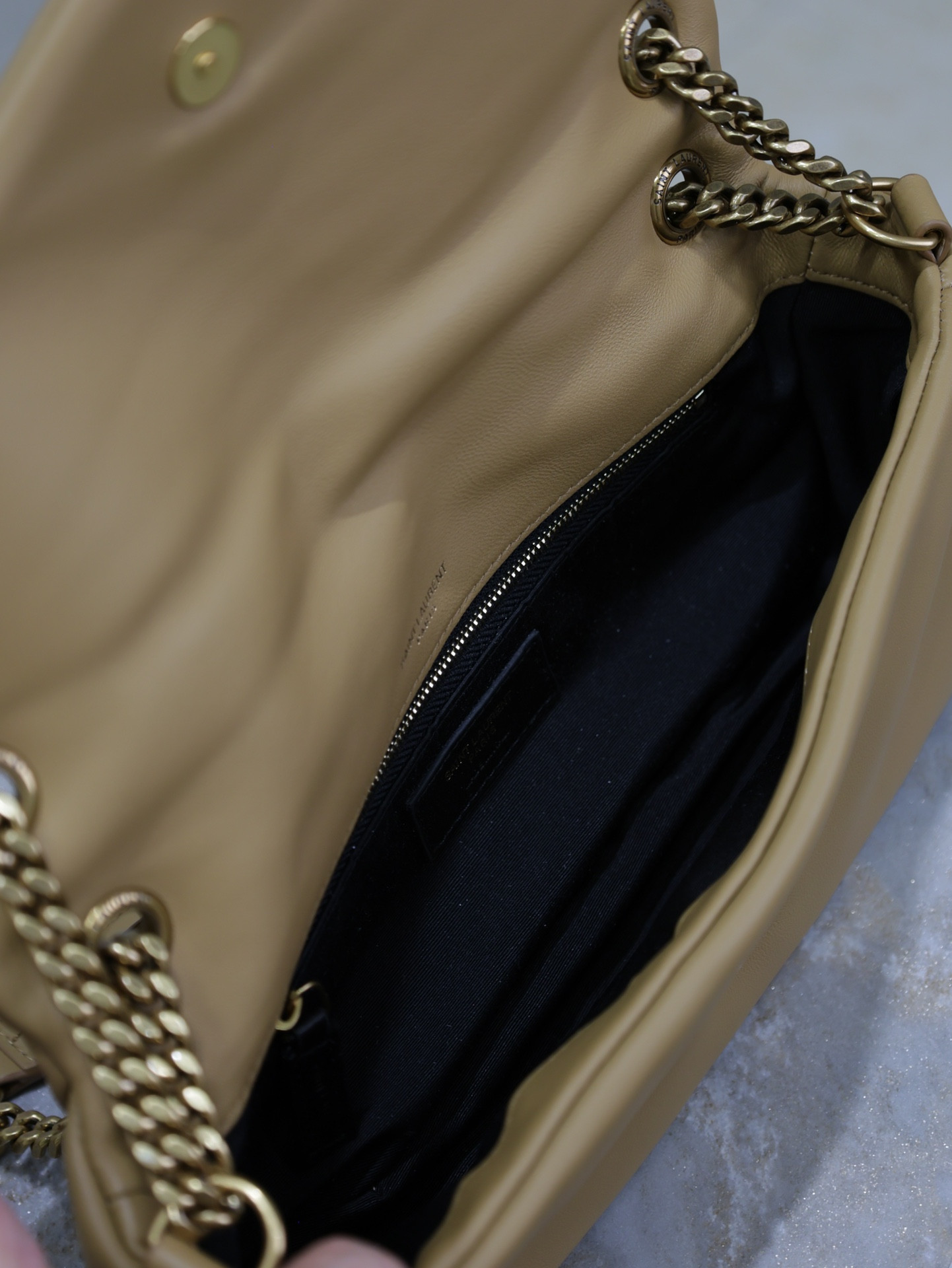 YSL CALYPSO small in plunged lambskin 26x14x7cm - Image 10