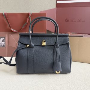 Alternative view of Loro Piana Loom L25 Calfskin Deep Royal Blue 25x18x12.5cm