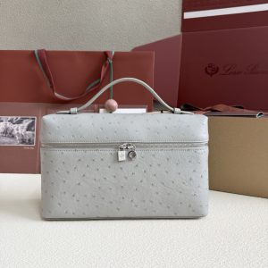 Alternative view of Loro Piana Extra Pocket L27 Ostrich-grained Leather 16x27x10cm