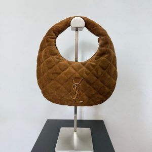 Alternative view of YSL ICARINO in Quilted Suede 17x15.5x3cm