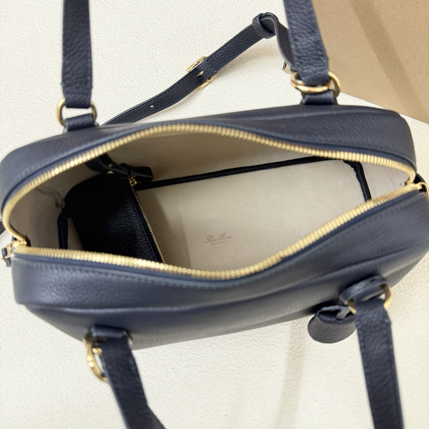 Loro Piana Small Needle Deep Royal Blue Bag 31x15x16cm - Image 7